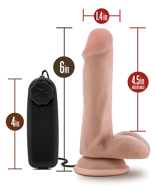 Blush Dr Rob Vibrating Dildo | 6" Big Dildo | Vanilla Suction Cup Dildo