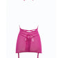Allure Savannah Sheer Mesh Garter Dress & Open Thong Hot Pink L/XL