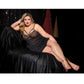 Lace and Mesh Underwire Babydoll w/Thong - Black/Rose Gold 1X/2X