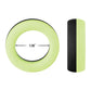 Forto F-19 Two Tone Liquid Silicone Cock Ring - Black/Glow in the Dark