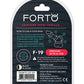 Forto F-19 Two Tone Liquid Silicone Cock Ring - Black/Glow in the Dark