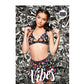 Vibes Why U Trippin Skater Skirt Black S/M