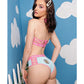 Vibes Fresh Halter Bralette & Booty Short Light Blue M/L