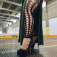 Kixies Jo Circle Fishnet Footless Thigh