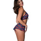 Hazy Dayz Gummy Bear Blacklight Reflective Halter Top & Short 2 pc Set - Multi L/XL