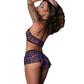 Hazy Dayz Gummy Bear Blacklight Reflective Halter Top & Short 2 pc Set - Multi L/XL