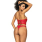 Wet Look Two In One Babydoll Red LG