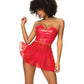 Wet Look Two In One Babydoll Red LG