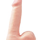 Basix Rubber Works Large Dildo | Flexible 6" Big Dildo | Flesh Latex-Free Realistic Dildo