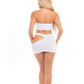 Pink Lipstick Femme Seamless Bandeau & Skirt Whtie O/S