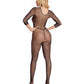 Pink Lipstick Risque Crotchless Bodystocking Black M/L