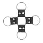 Shots Ouch Black & White Velcro Hogtie w/Hand & Ankle Cuffs - Black