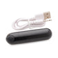 Bang! 10X Rechargeable Vibrating Metallic Bullet - Black