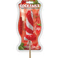 Cock Tailz Liquor Flavored Pecker Pops - Strawberry Mojito Red/White Stripe