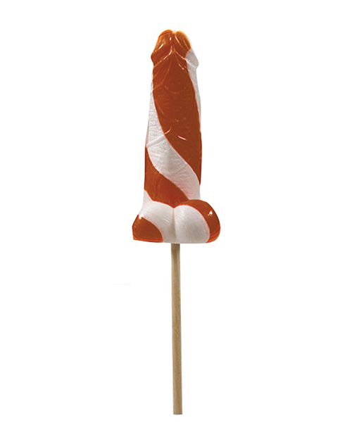 Cock Tailz Liquor Flavored Pecker Pops - Baileys & Cream Tan/White Stripe